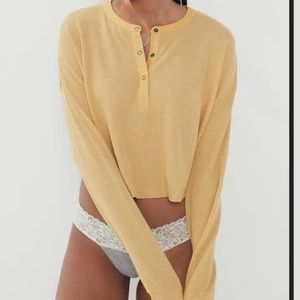 Urban Outfitters Out From Under Long Sleeve Knit Crop Sweater